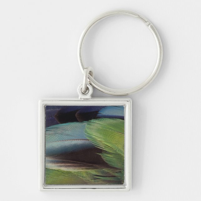 Parrot feather pattern design key ring (Front)