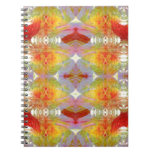 Parrot feathers pattern spiral notebook