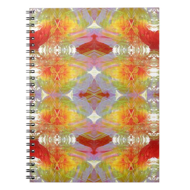 Parrot feathers pattern spiral notebook (Front)