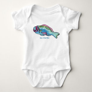 Parrot Fish Cute Cartoon Fish Infant Baby Bodysuit