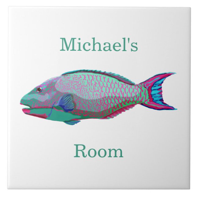 Parrot Fish Kids Room  Tile (Front)