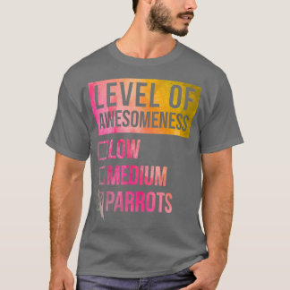Parrot Funny Art Level Of Parrots in Watercolor T-Shirt