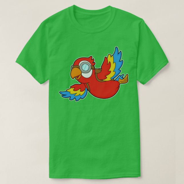 Parrot Goggles Backpack T-Shirt (Design Front)