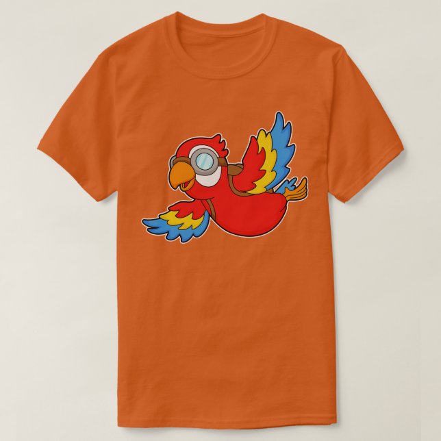 Parrot Goggles Backpack T-Shirt (Design Front)