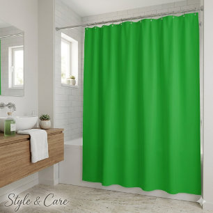 Parrot Green Bathroom Curtain with Elegant Look