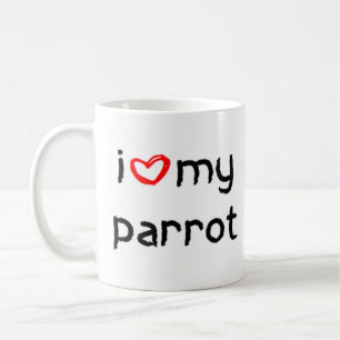 parrot heart coffee mug
