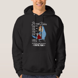 Parrot House Rules It's Mine I Peach-faced Blue Lo Hoodie