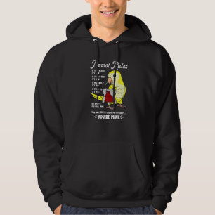Parrot House Rules It's Mine I Yellow Monk Parakee Hoodie