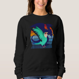 Parrot I Winged Dragon I Screaming Peach faced Blu Sweatshirt