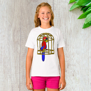 Parrot In A Cage Girls T-Shirt