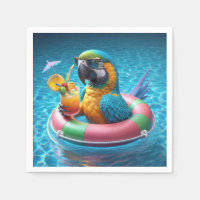 Parrot In a Swimming Pool