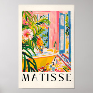 Parrot In Bathtub Art Print, Pink Dopamine Decor, Poster