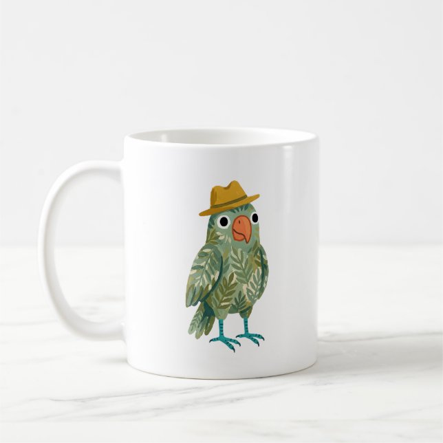 Parrot In Fedora Mug (Left)