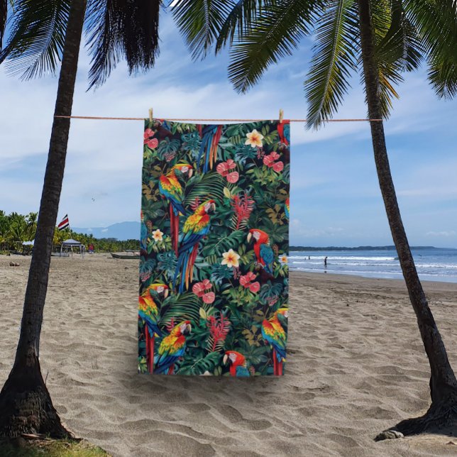 Parrot Jungle Beach Towel (Creator Uploaded)