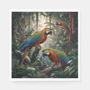 Parrot jungle napkin