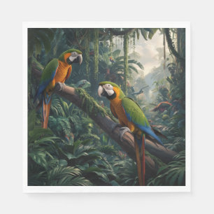Parrot jungle napkin