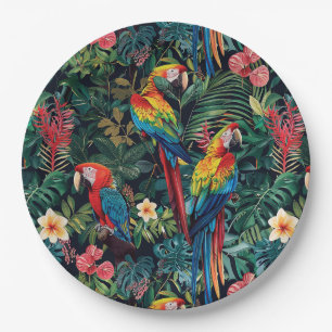 Parrot Jungle Paper Plate