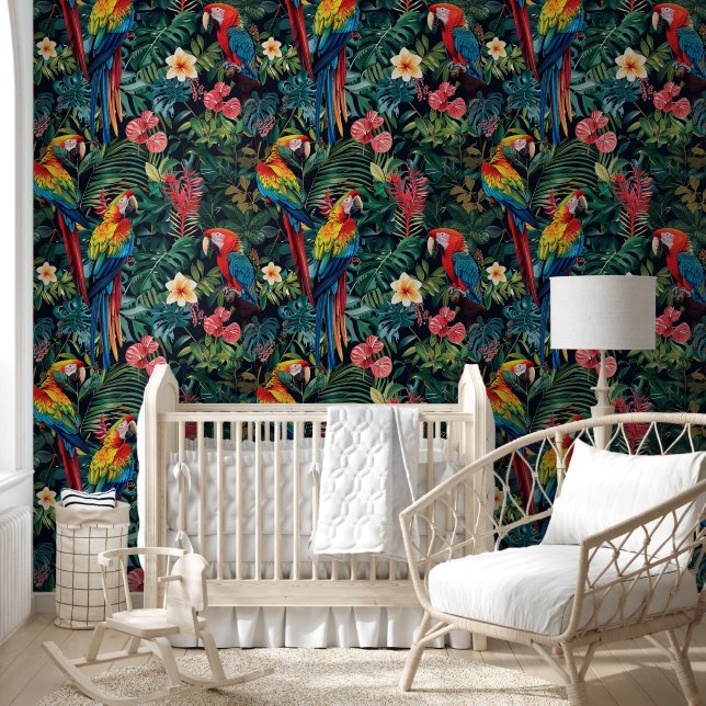 Parrot Jungle Wallpaper (Kids)
