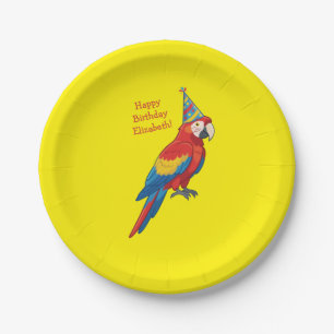 Parrot Kids Birthday Party Paper Plate