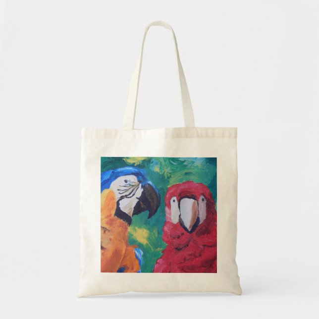 Parrot Love Birds Tote Bag (Front)
