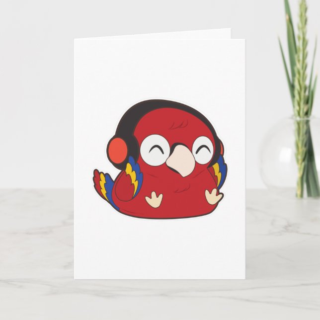 Parrot - Music with Headphone Card (Front)