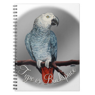 Parrot Notebook Personalise African Grey Sketchpad