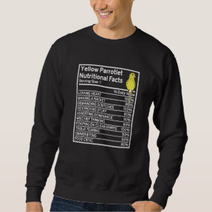 Parrot Nutritional Facts I Yellow Parrotlet Sweatshirt
