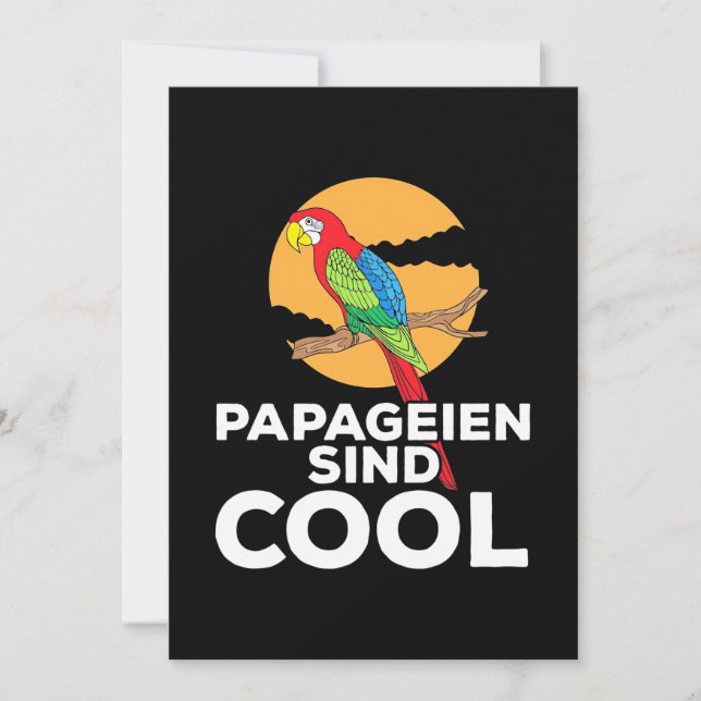 Parrot Papageien Sind Cool Invitation (Front)