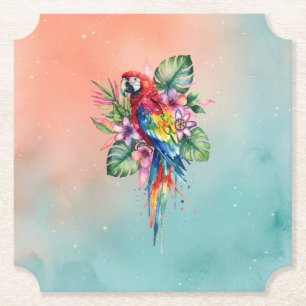 Parrot Paper Coaster