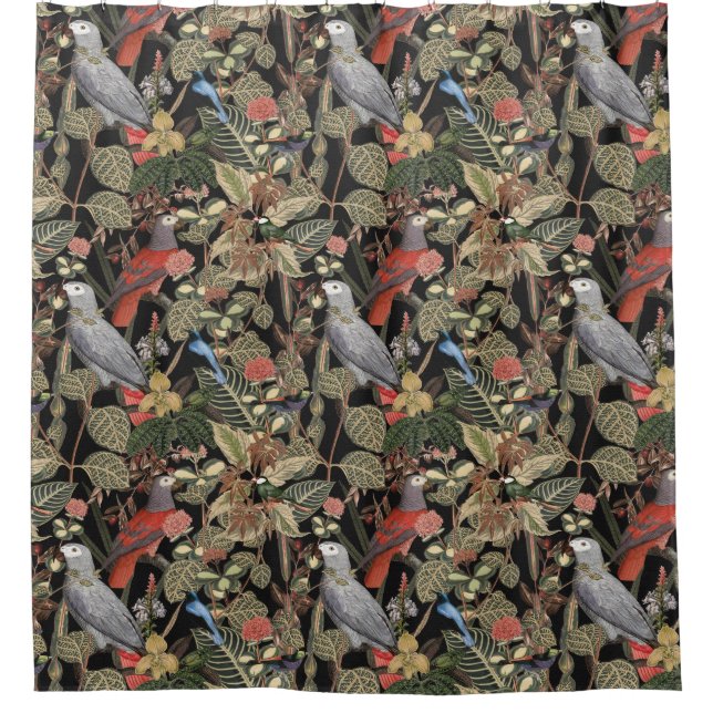 Parrot Pattern Shower Curtain (Front)