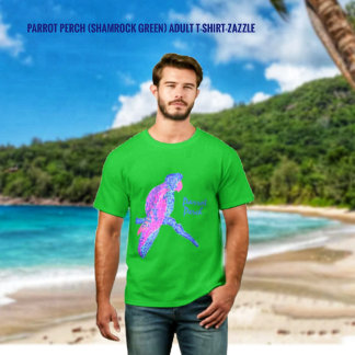 Parrot Perch Adult T-Shirt (Shamrock Green)