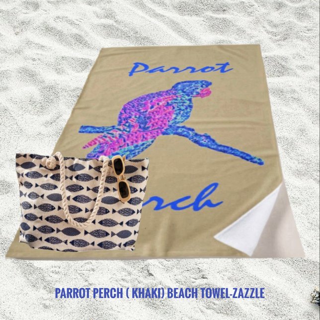Parrot Perch  Beach Towel (Creator Uploaded)