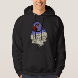 Parrot Poop On Your Enemies I Violet Indian Ringne Hoodie
