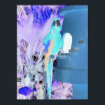 Parrot Pop Art Poster<br><div class="desc">pretty blue pop art parrot design</div>