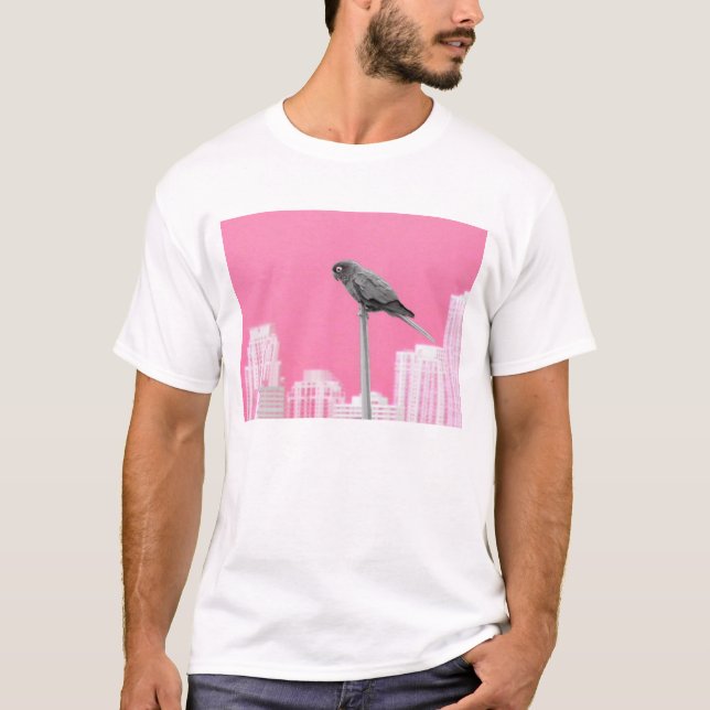 ~Parrot~ POP ART TEE, PINK T-Shirt (Front)