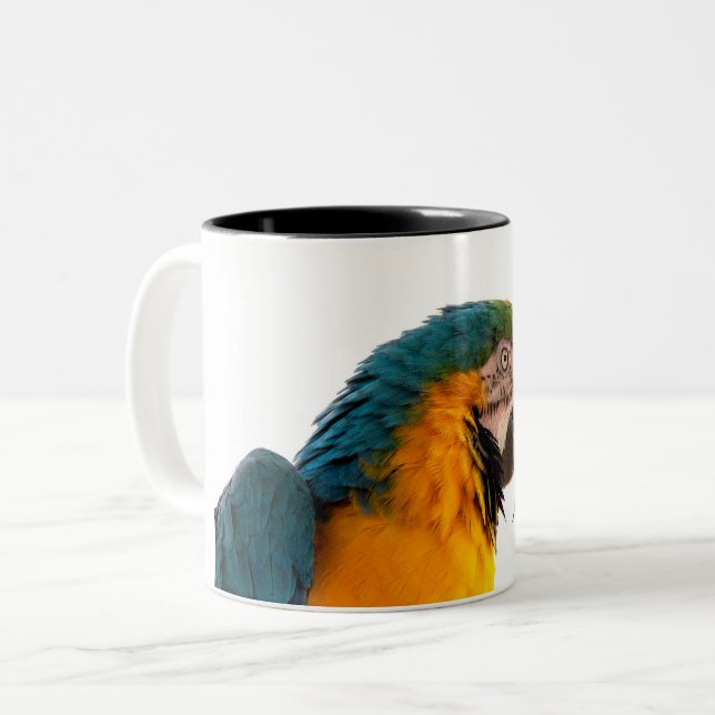 Parrot Post-it Notes Two-Tone Coffee Mug (Front Left)