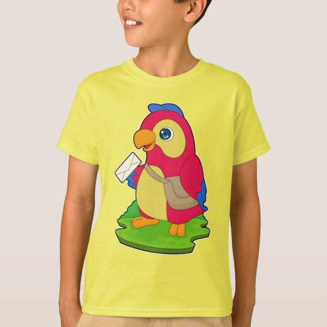 Parrot Postman Letter T-Shirt (Front)