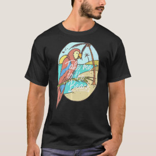 Parrot Retro Pet Parrot Mum Tropical Palm Beach T-Shirt