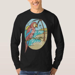 Parrot Retro Pet Parrot Mum Tropical Palm Beach T-Shirt