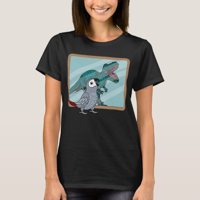 Parrot & Rex Reflection I African Grey T-Shirt (Front)