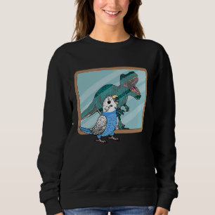 Parrot & Rex Reflection I Blue Budgie Budgerigar Sweatshirt