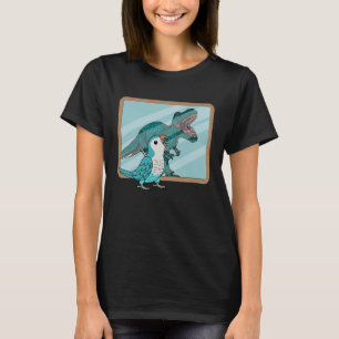 Parrot & Rex Reflection I Blue Monk Parakeet Quake T-Shirt