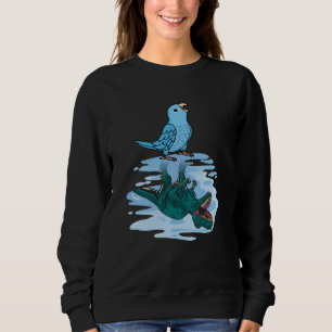 Parrot & Rex Reflection I Blue Parrotlet Sweatshirt