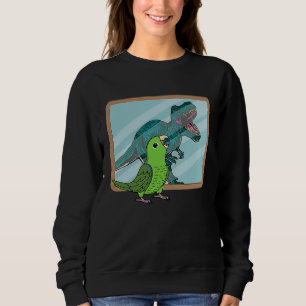Parrot & Rex Reflection I Green Parrotlet Sweatshirt