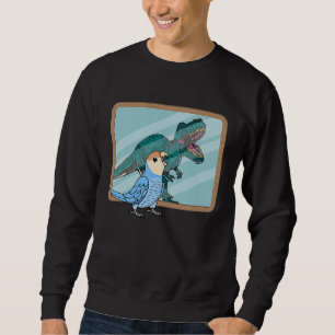 Parrot & Rex Reflection I Peach faced Blue Lovebir Sweatshirt