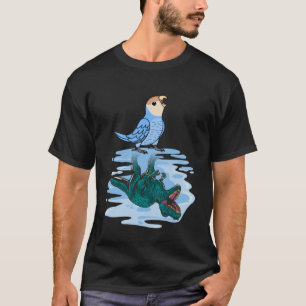Parrot & Rex Reflection I Peach faced Blue Lovebir T-Shirt