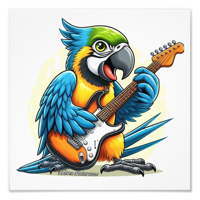 Parrot Rock Music Photo Print (Front)