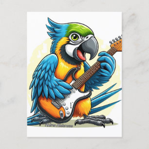 Parrot Rock Music Postcard