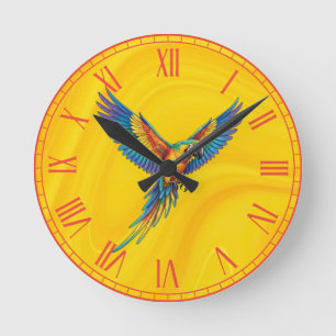 Parrot Round Clock