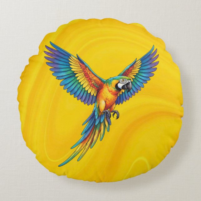 Parrot Round Cushion (Front)